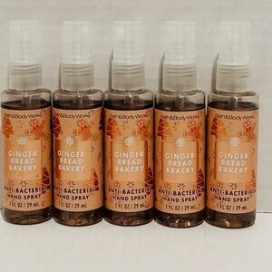 Bath & Body NEW (5) Gingerbread Bakery Hand Sanitizer Sprays
